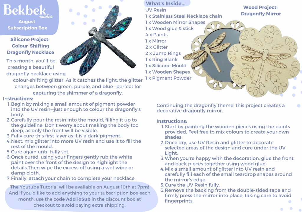 Monthly Subscription UV Resin Craft Kit
