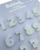 Number Inlays to be used in Reusable Silicone Mould