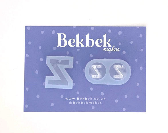 Alphabet reusable silicone mould - Pendant and stud size