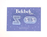 Alphabet reusable silicone mould - Pendant and stud size