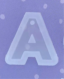 Alphabet reusable silicone mould - Pendant and stud size