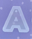 Alphabet reusable silicone mould - Pendant and stud size