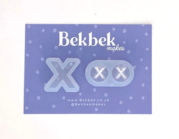 Alphabet reusable silicone mould - Pendant and stud size