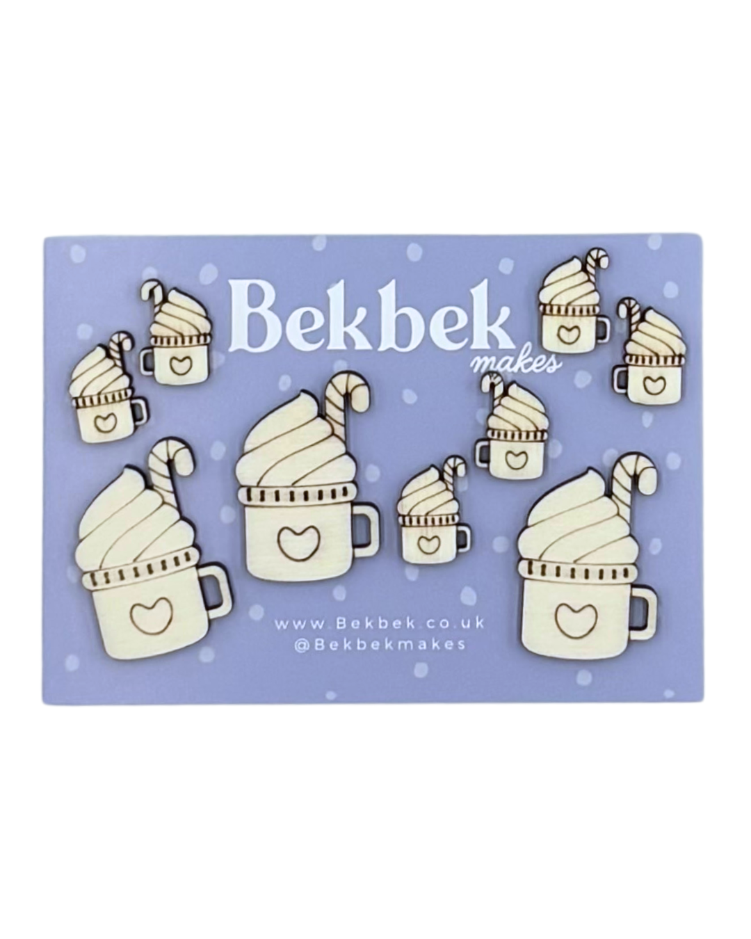 Hot Chocolate Mix Wooden Shapes