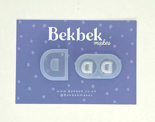 Alphabet reusable silicone mould - Pendant and stud size