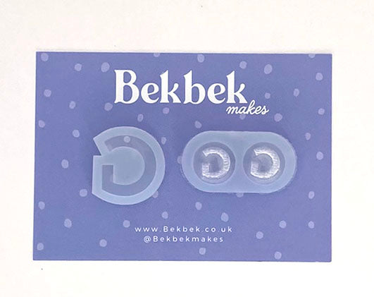 Alphabet reusable silicone mould - Pendant and stud size