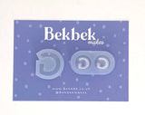 Alphabet reusable silicone mould - Pendant and stud size