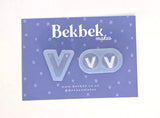 Alphabet reusable silicone mould - Pendant and stud size