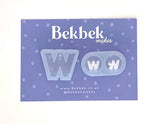 Alphabet reusable silicone mould - Pendant and stud size