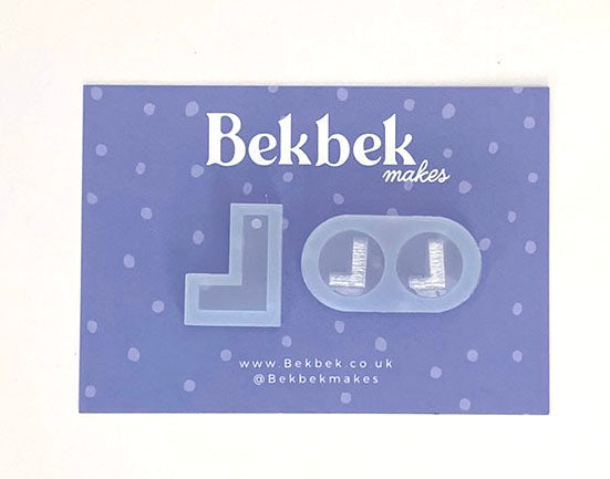 Alphabet reusable silicone mould - Pendant and stud size