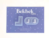 Alphabet reusable silicone mould - Pendant and stud size