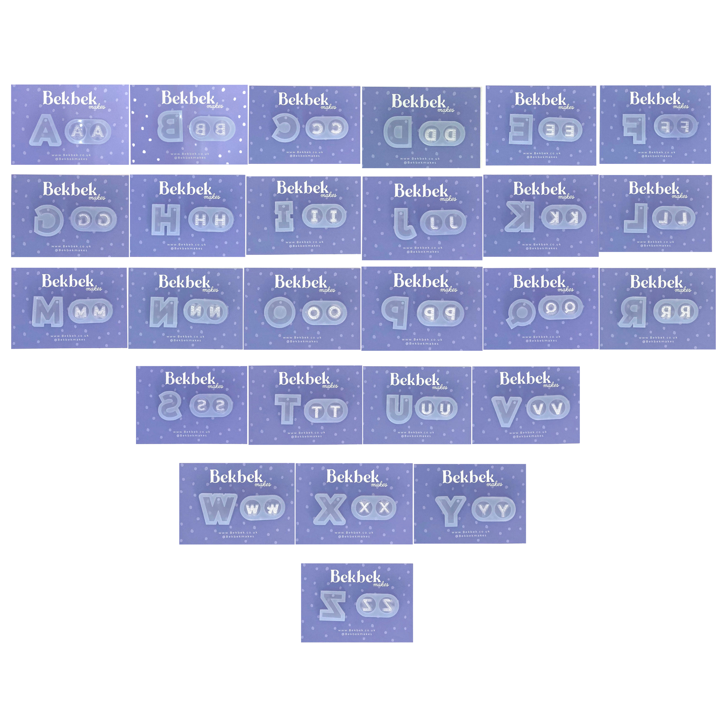 Alphabet silicone mould