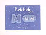 Alphabet reusable silicone mould - Pendant and stud size