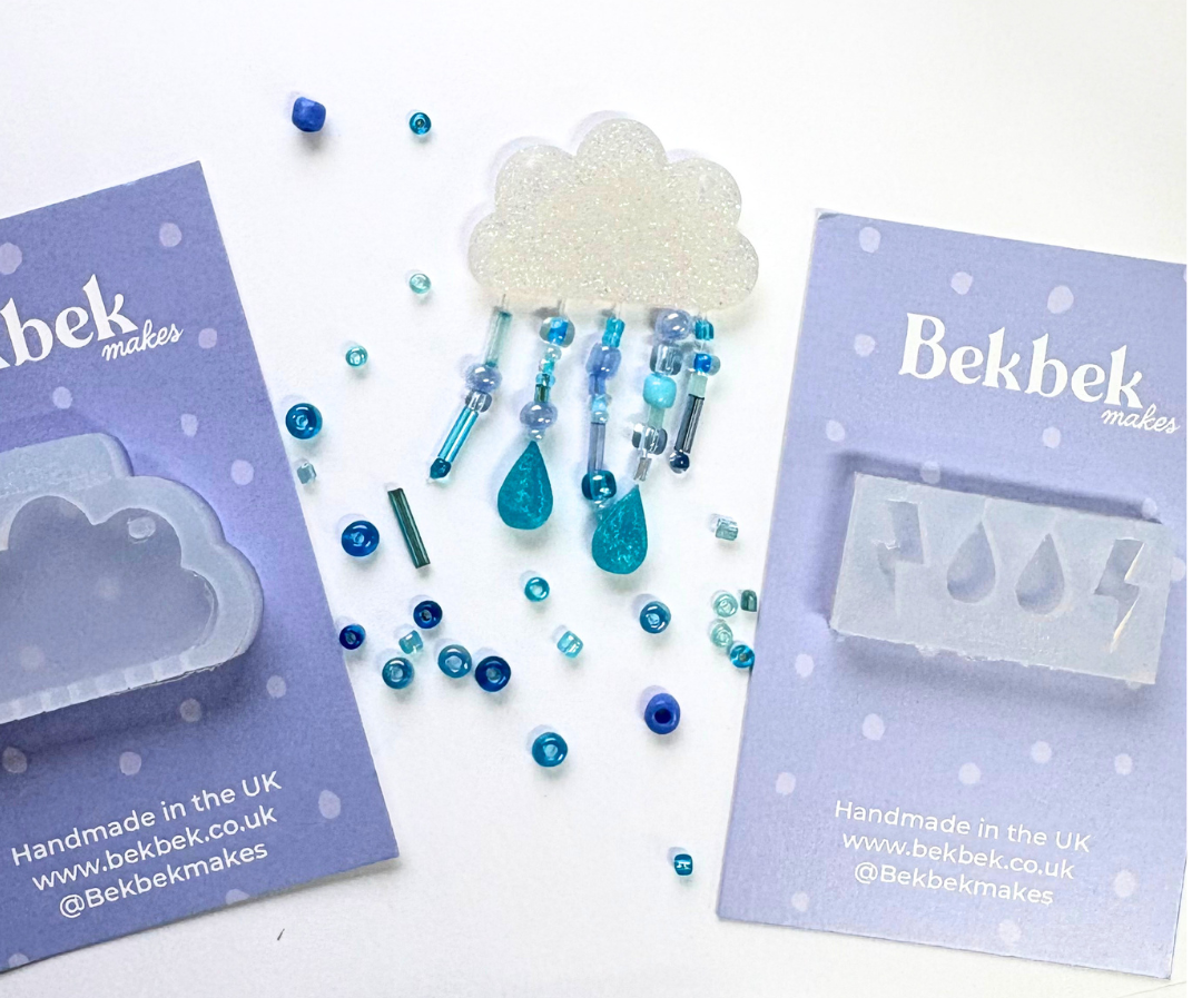 beaded cloud necklace silicone mould