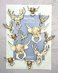 Stag & Highland Cow Wooden Shapes