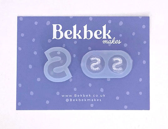 Alphabet reusable silicone mould - Pendant and stud size