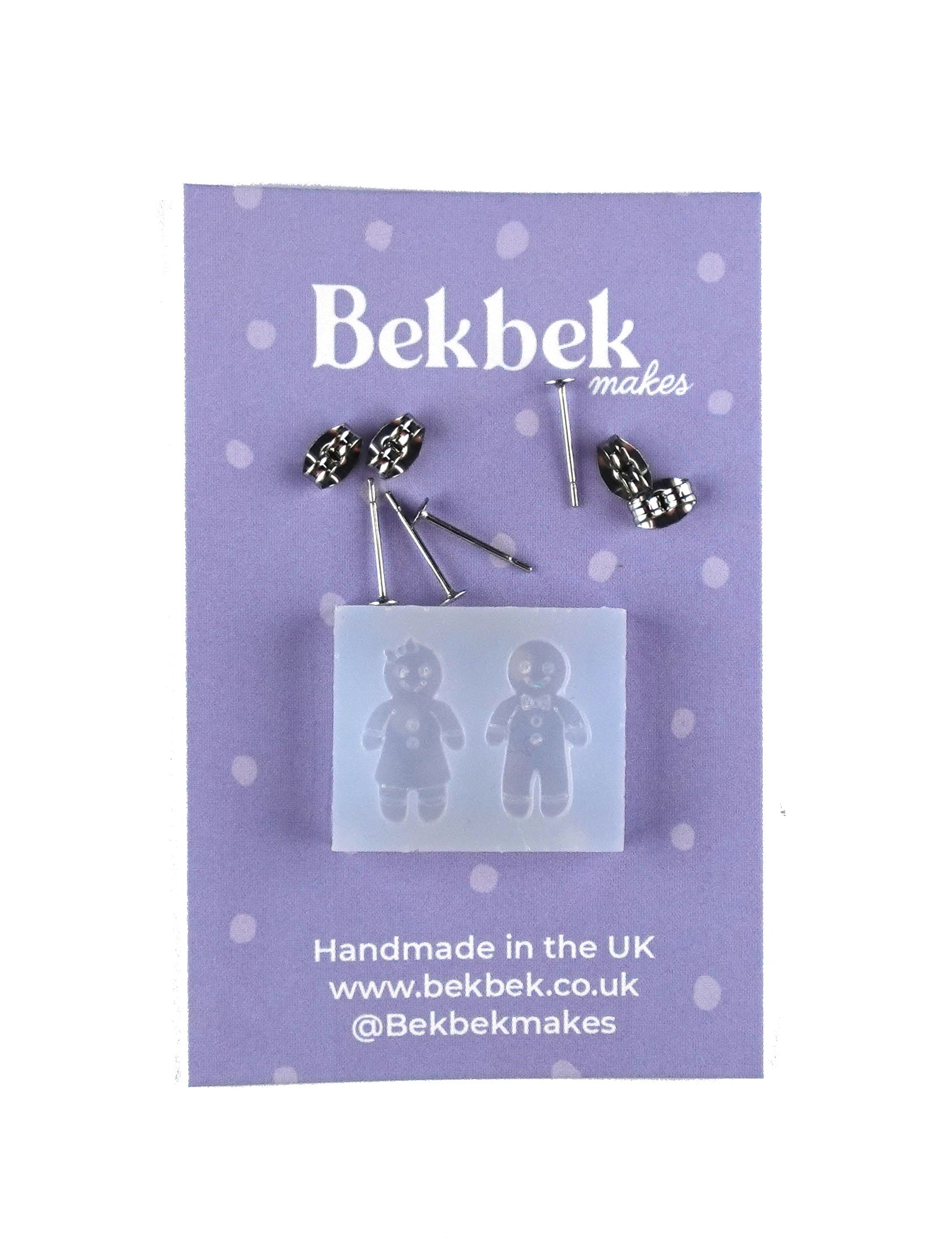 Gingerbread Characters Earrings Reusable Silicone Mould