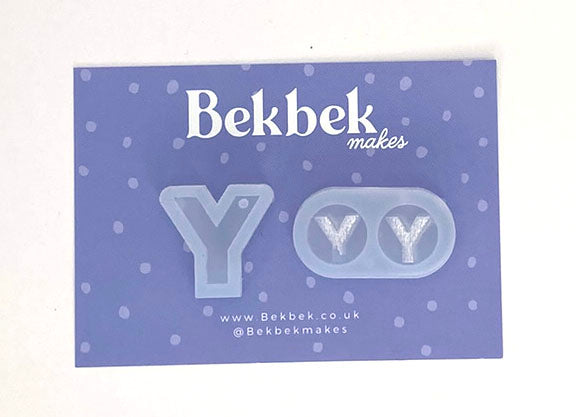 Alphabet reusable silicone mould - Pendant and stud size
