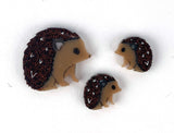 Hedgehog Sitting Pin Badge & Earring Size Reusable Silicone Mould