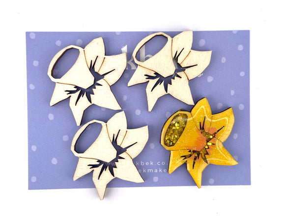 Daffodil Wooden Shapes x 3