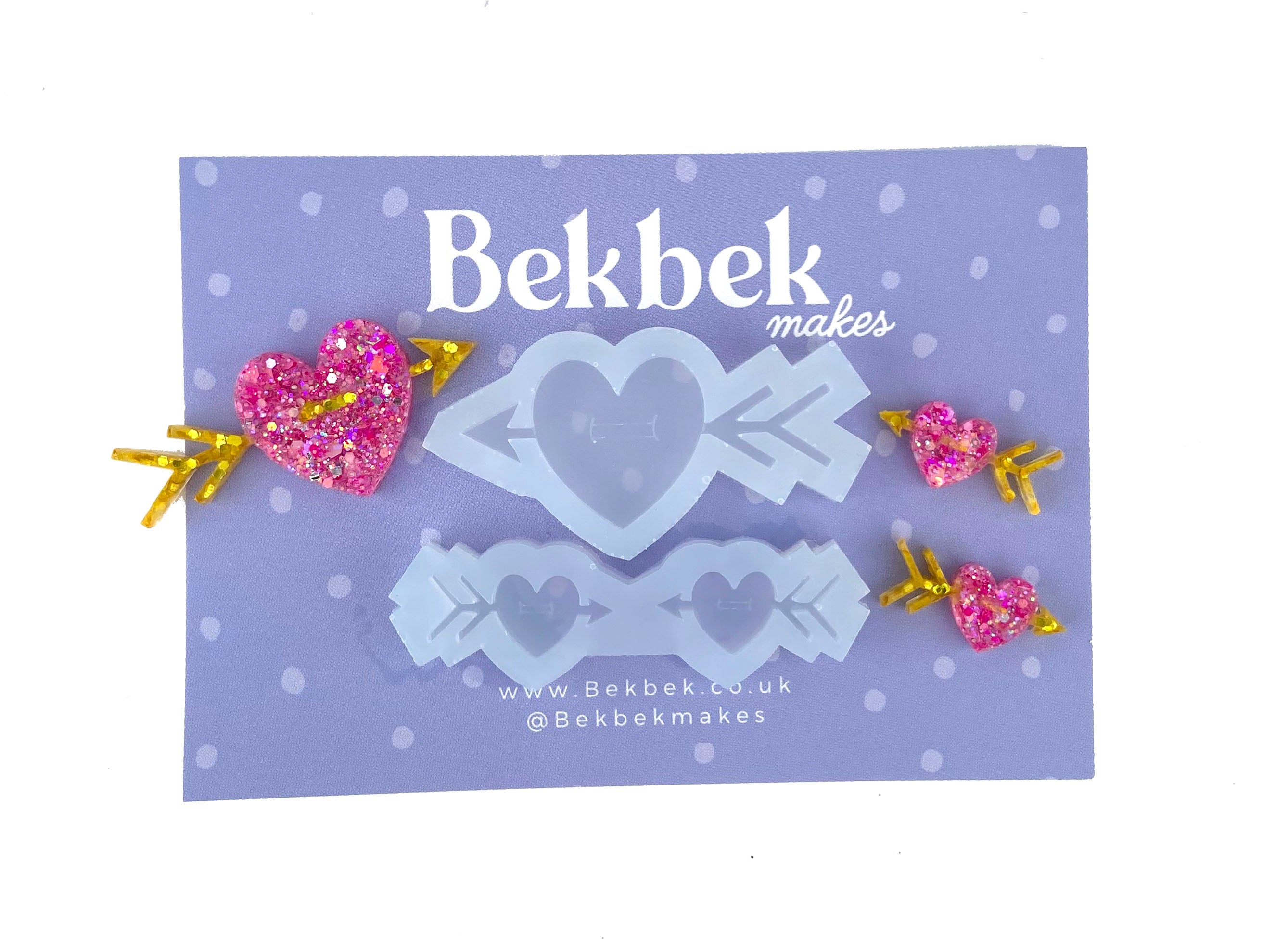 Valentines Heart & Arrow Reusable Silicone Moulds