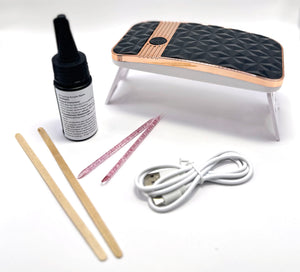 UV Lamp Bundle - Lamp, 25ml UV Resin/ Glaze, 2 x wooden sticks