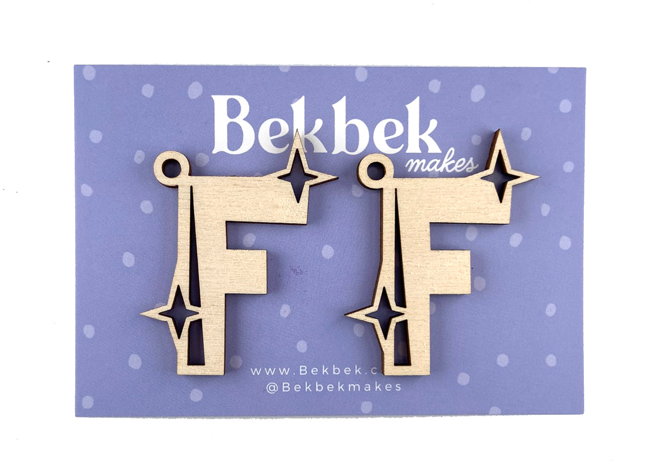 Alphabet Sparkle Keyring Wooden Blanks