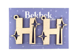 Alphabet Sparkle Keyring Wooden Blanks