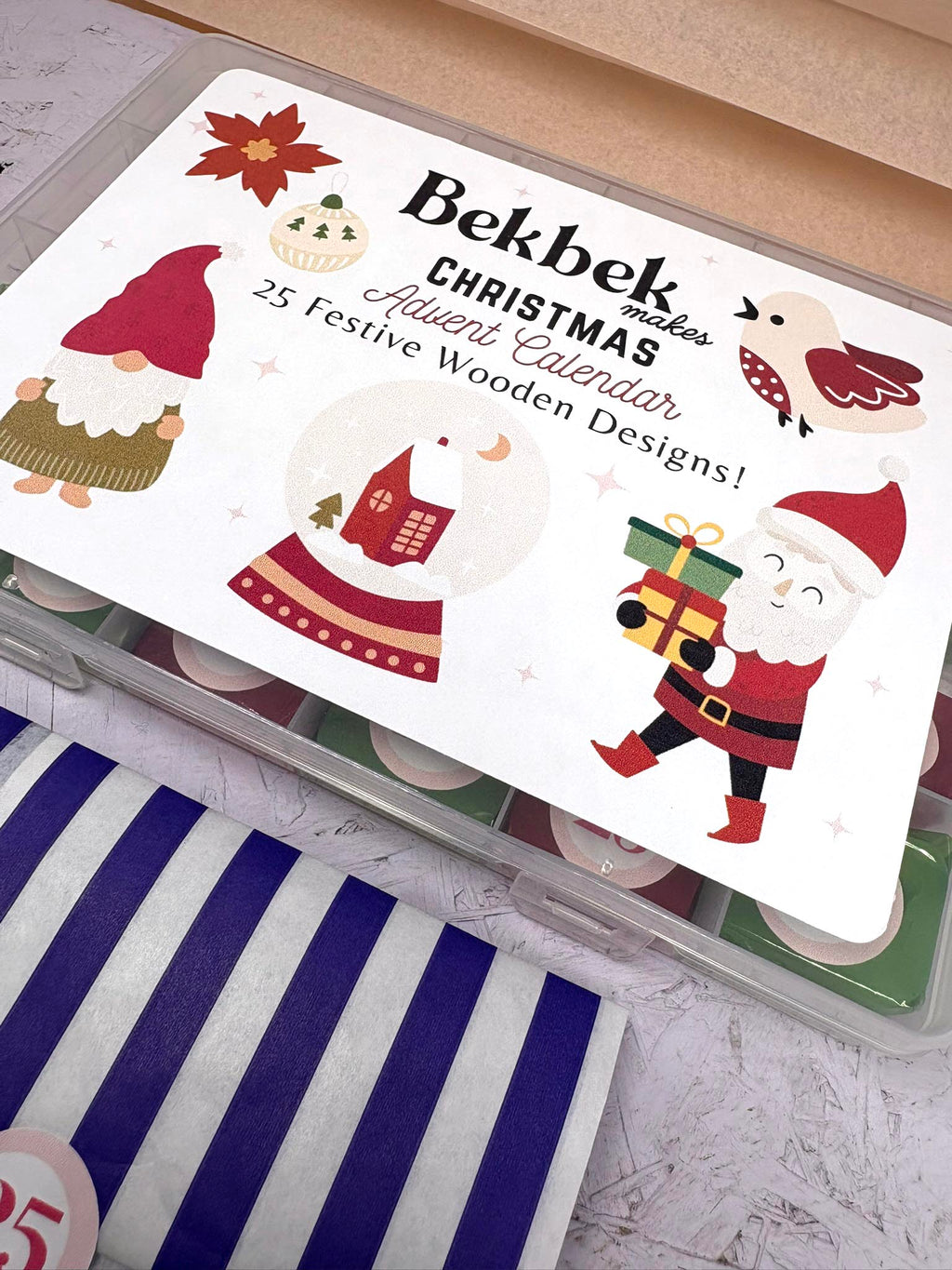 PRE-ORDER - Christmas Advent Calendar - 25 Wooden Shape Designs! 125 Shapes!