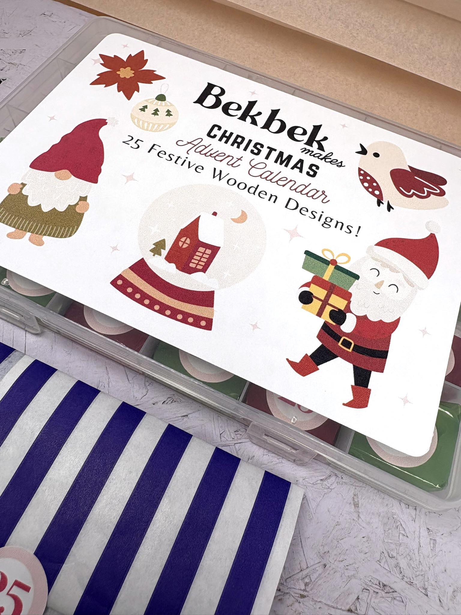 PRE-ORDER - Christmas Advent Calendar - 25 Wooden Shape Designs! 125 Shapes!