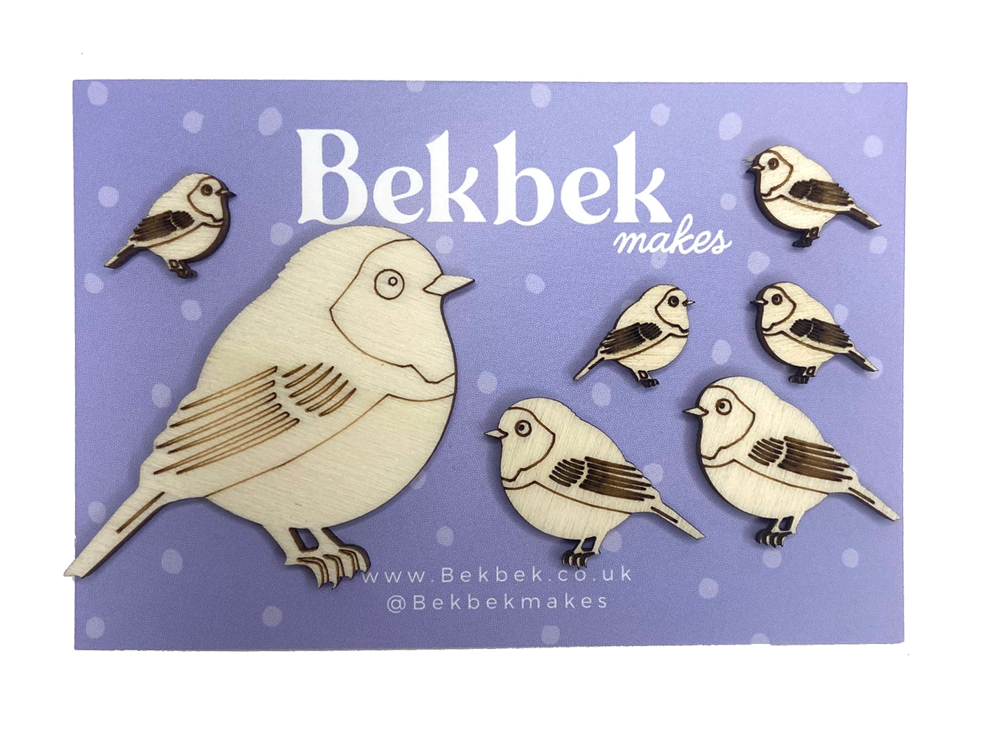 Robins  - Wooden Christmas Card Embellishments/ Jewellery Blanks