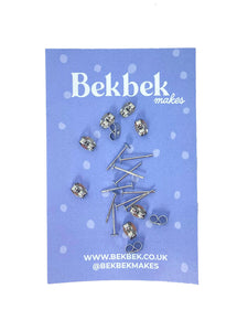 Earrings Posts - 3mm Stainless Steel Studs (x 5 Pairs)