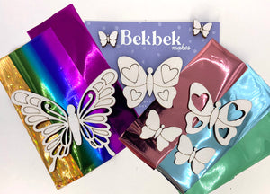 Butterfly and Foils Self Adhesive Wood Set