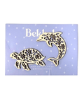 Floral Dolphin & Turtle Wooden Shapes