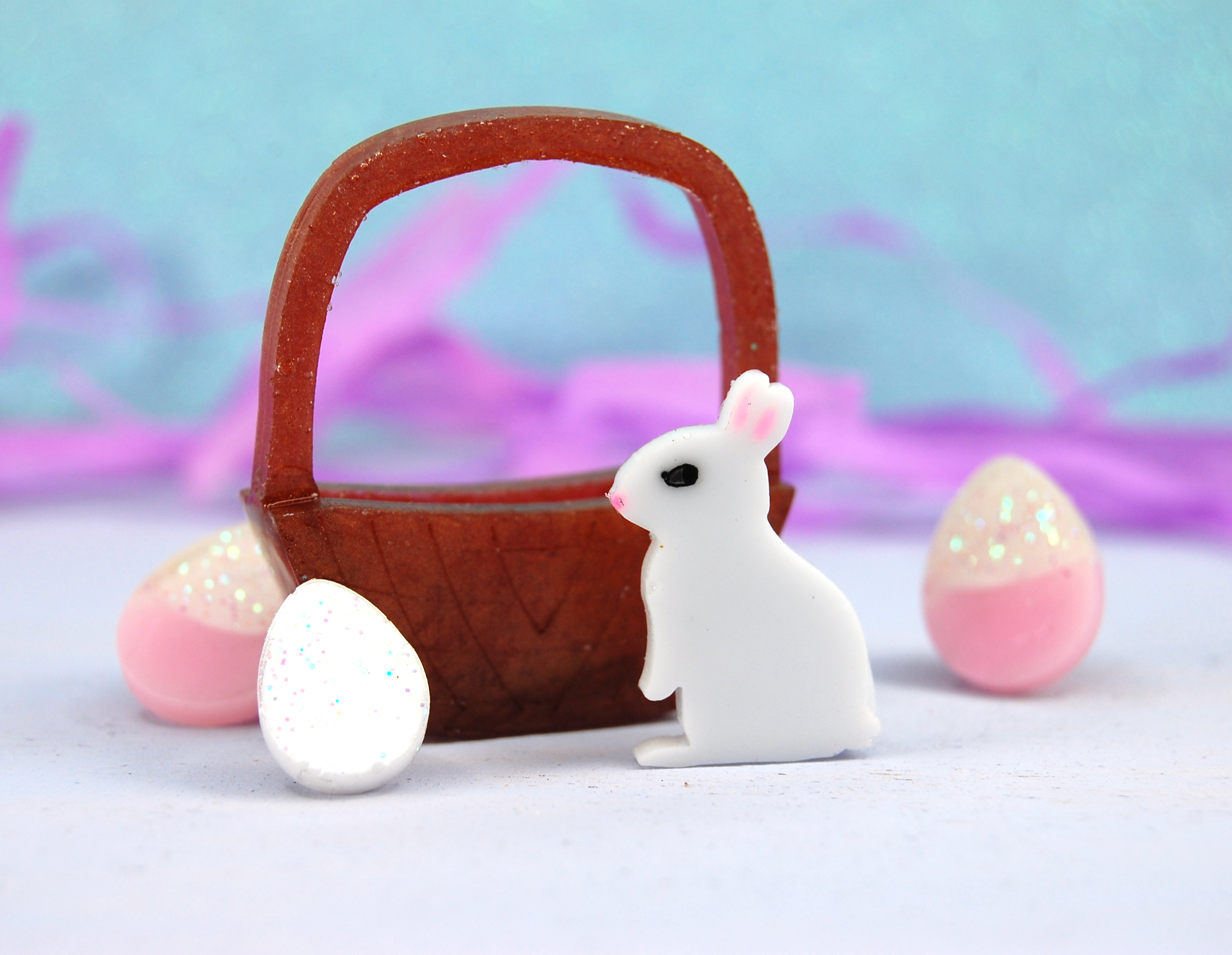 Bunny in a Basket Reusable Silicone Mould
