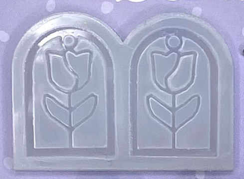 Stained Glass Style Tulip Frame Reusable Silicone Mould - Mould Only