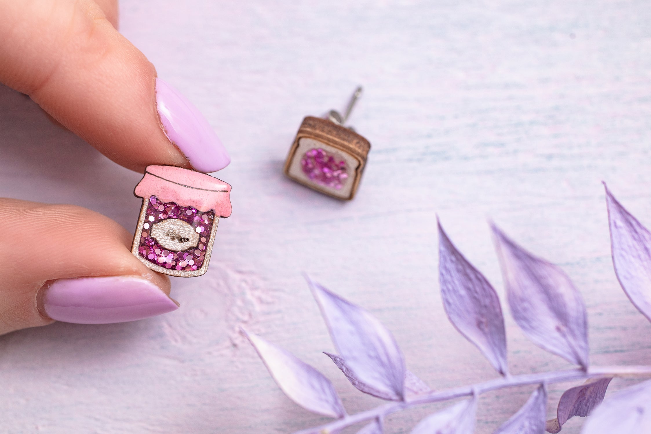 Jam & Toast Earrings - Strawberry
