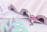 Tyrannosaurus T-Rex Pin Badge - Pastel Pink & Green