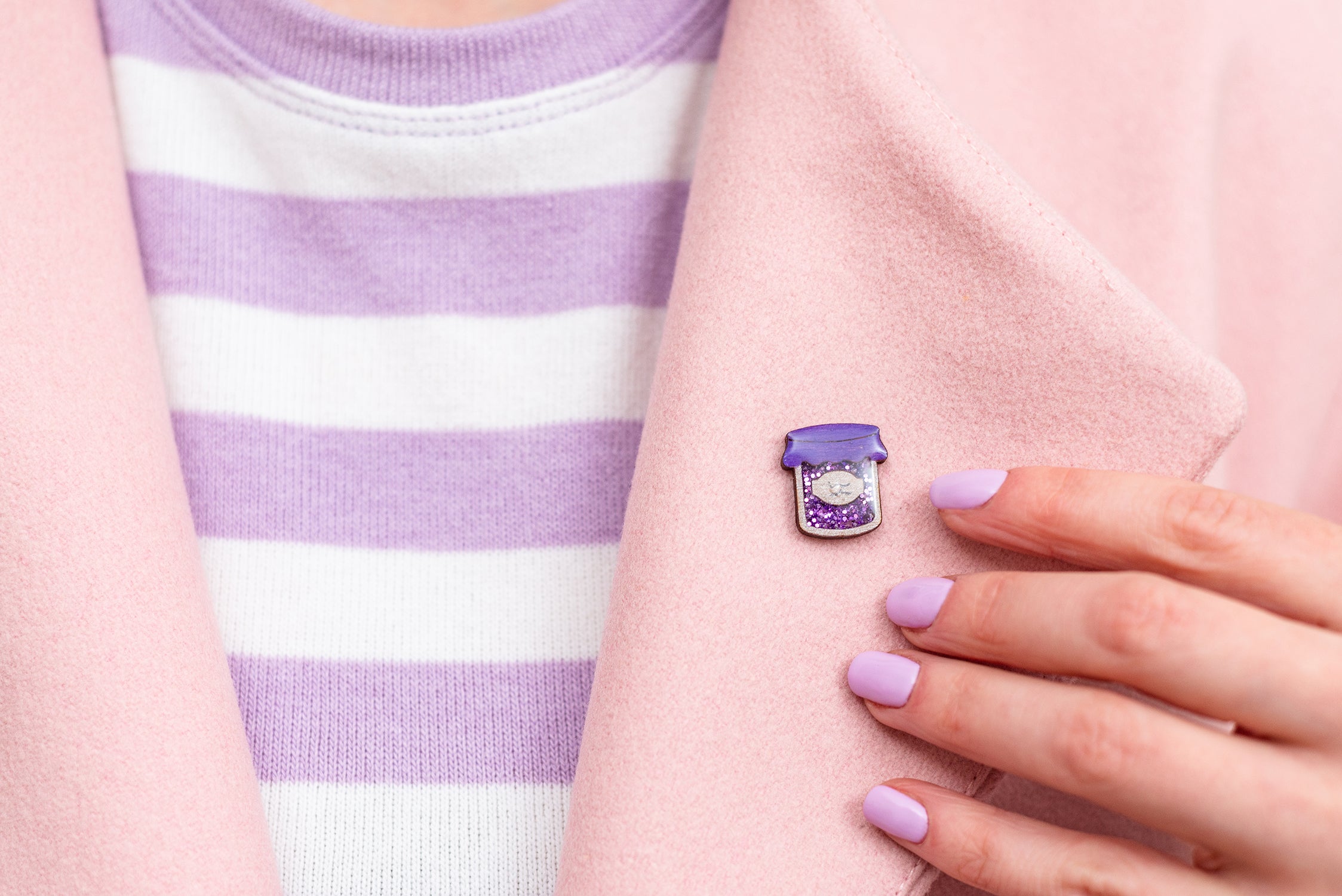 Blackcurrant Jam Pin Badge