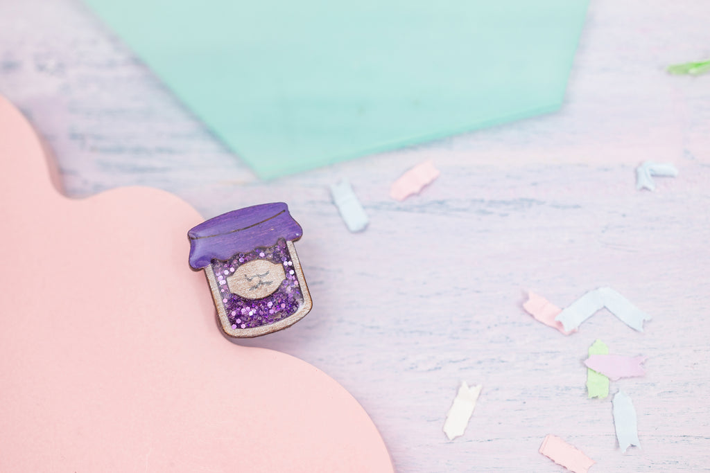 Blackcurrant Jam Pin Badge