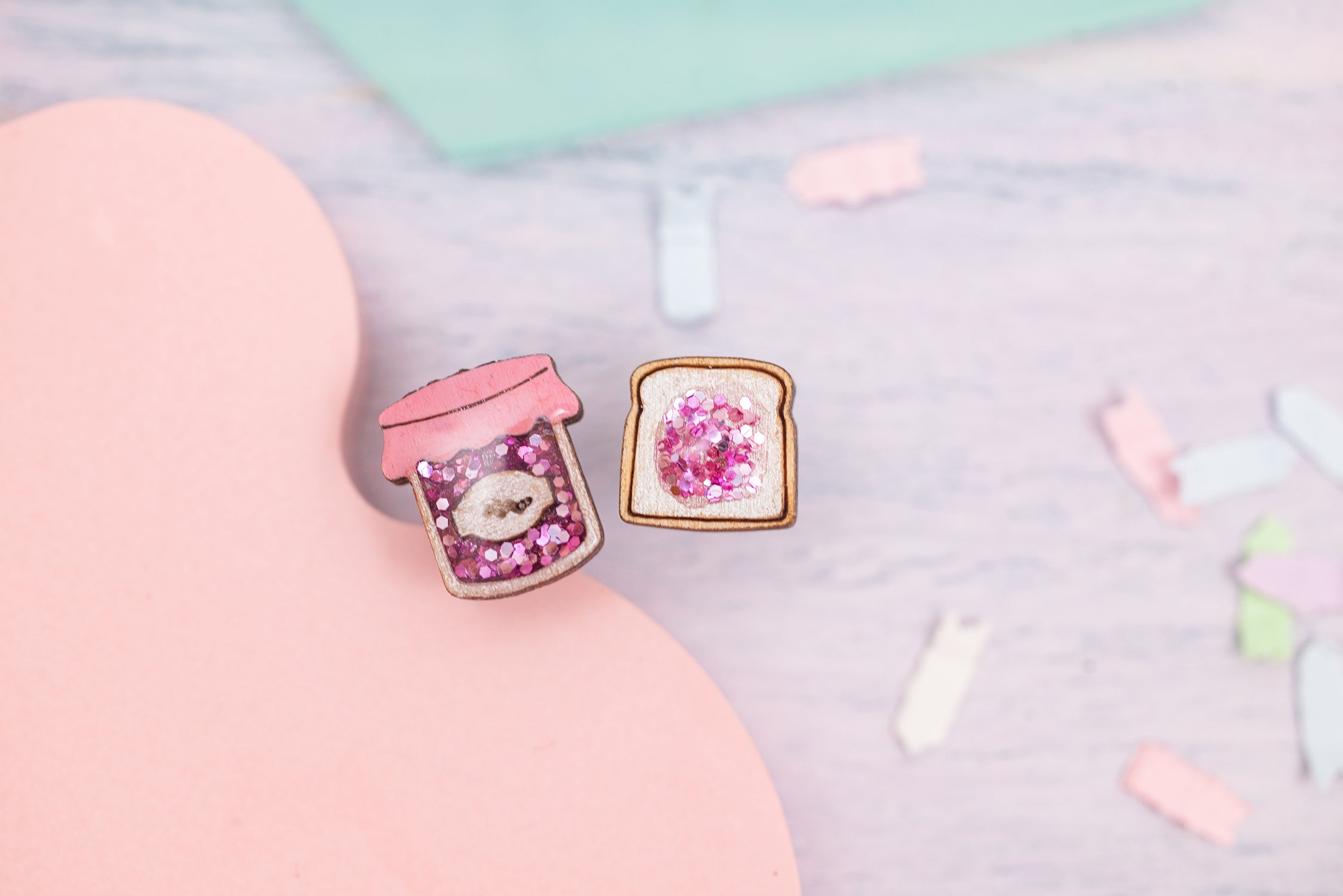 Jam & Toast Earrings - Strawberry