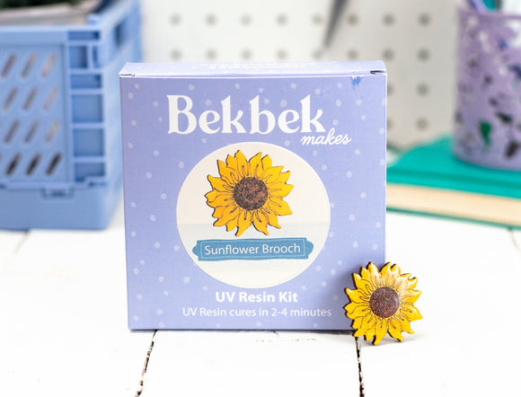 Sunflower Brooch UV Resin Kit