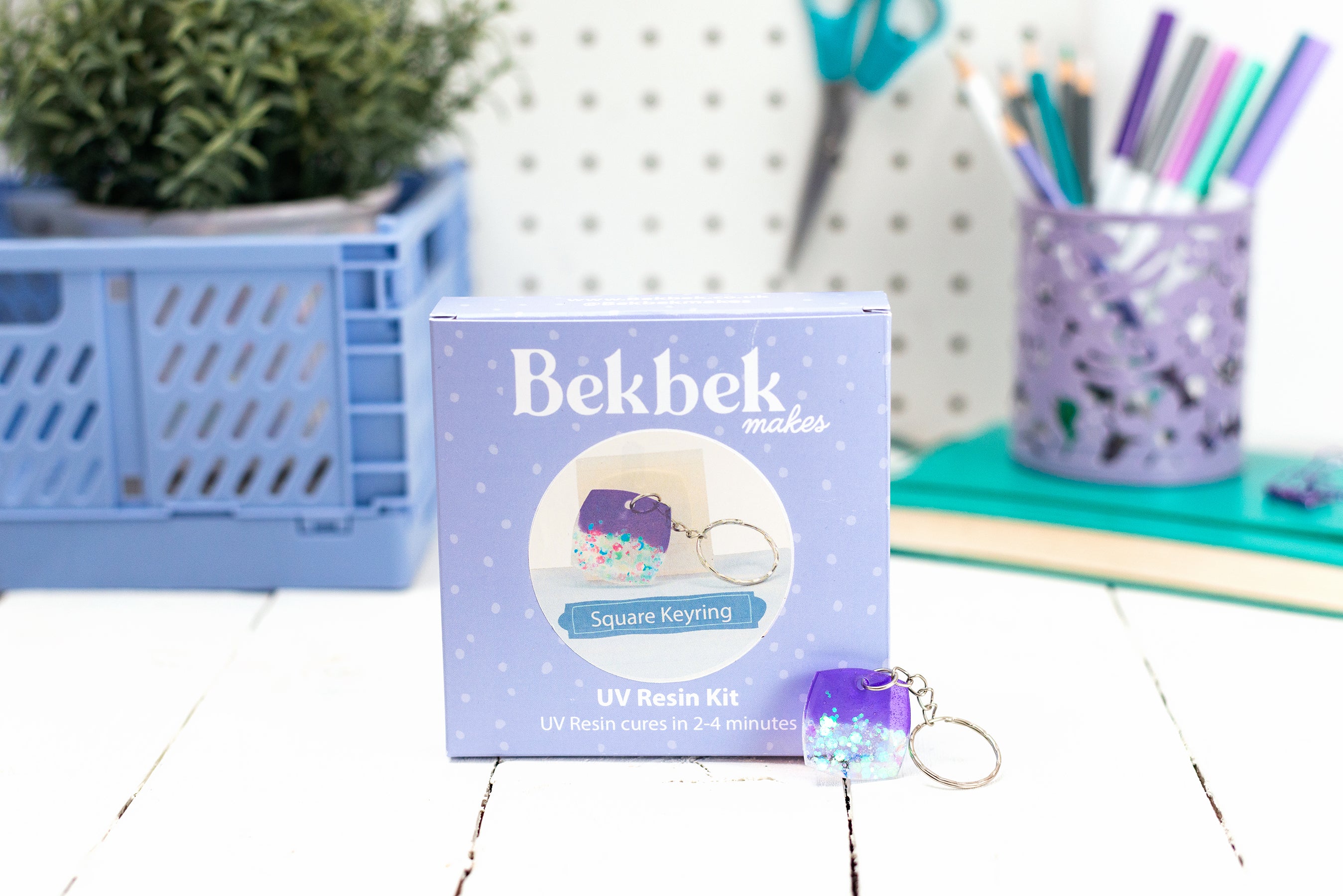 Square Keyring UV Resin Kit