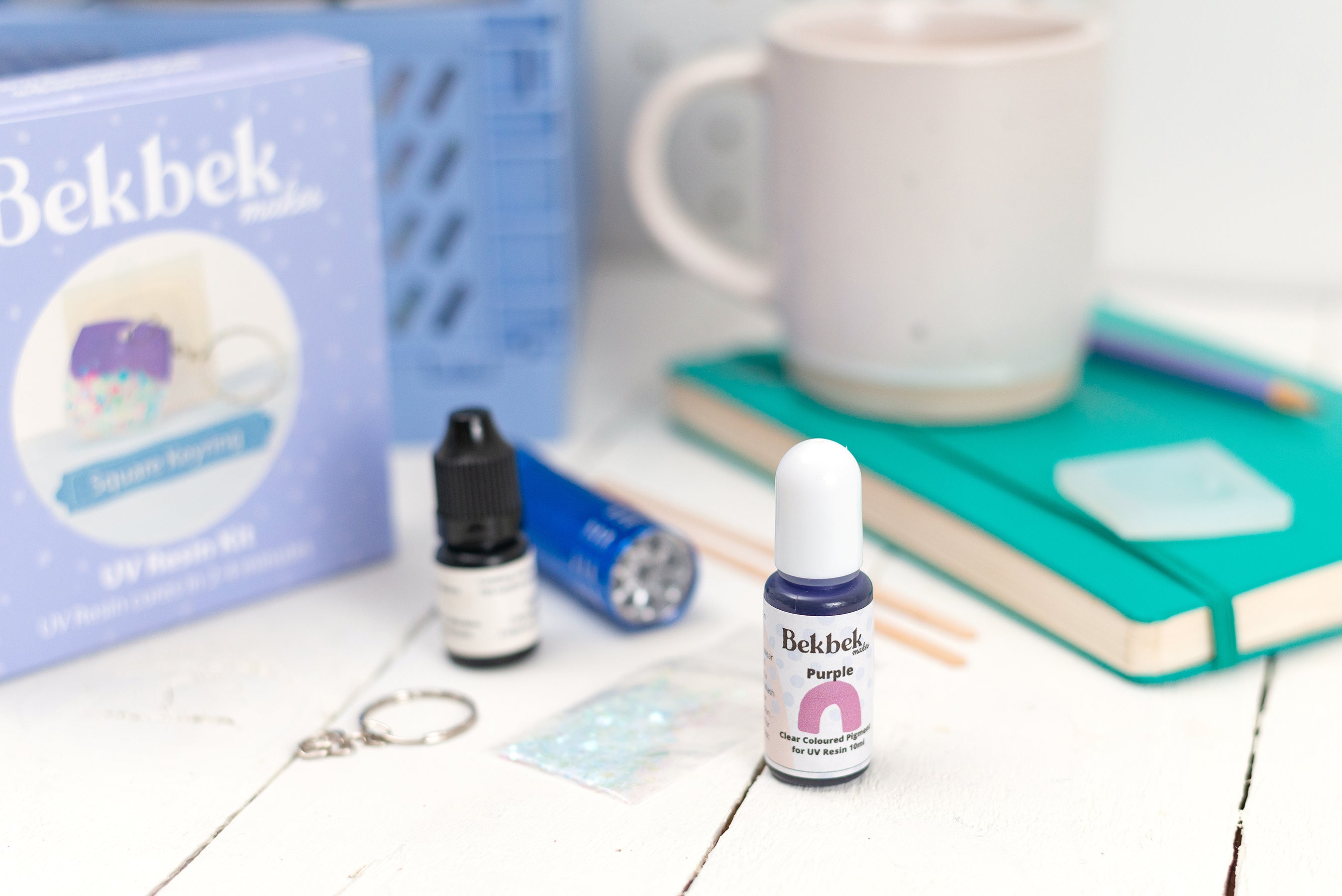 Square Keyring UV Resin Kit