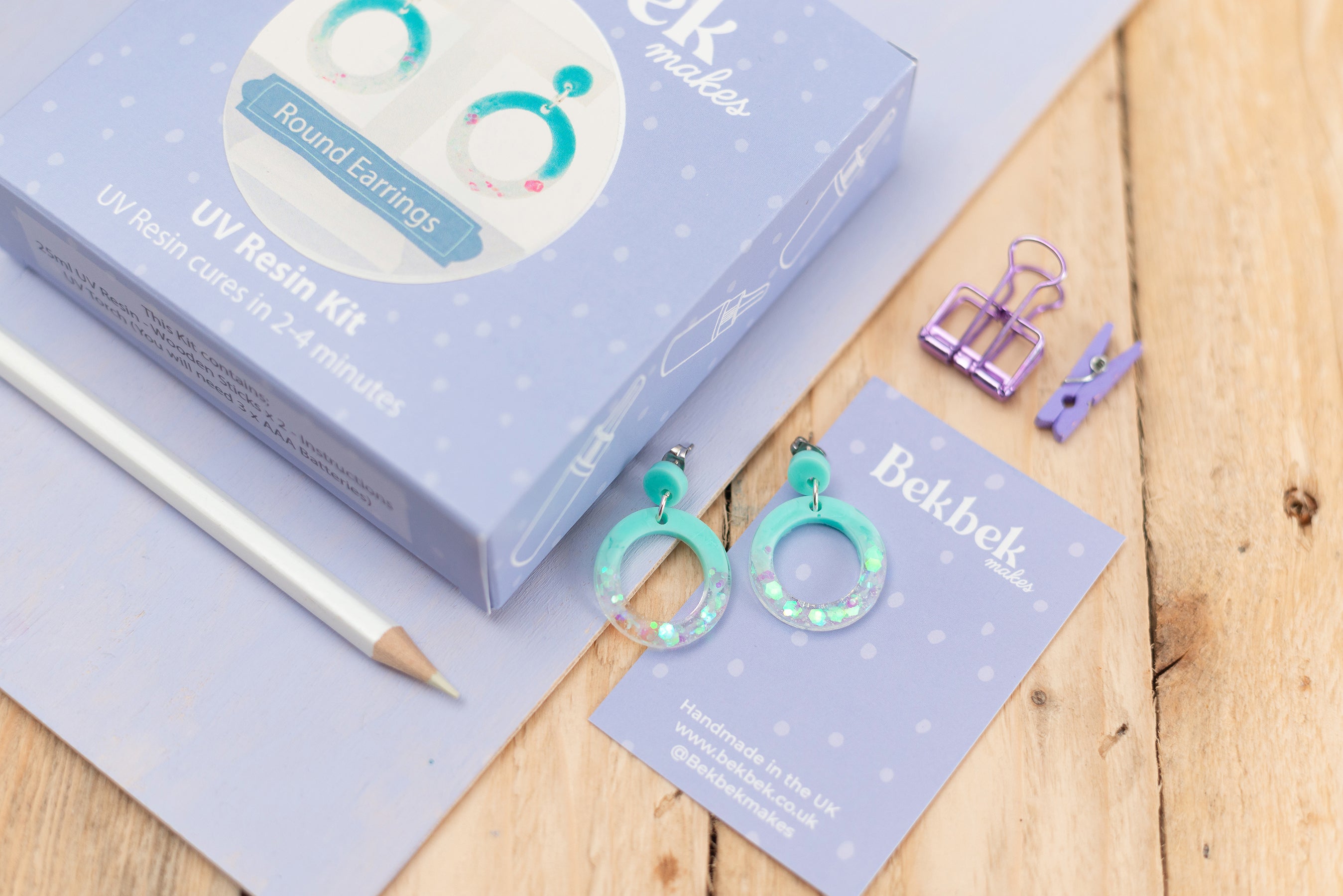 Round Earrings UV Resin Kit