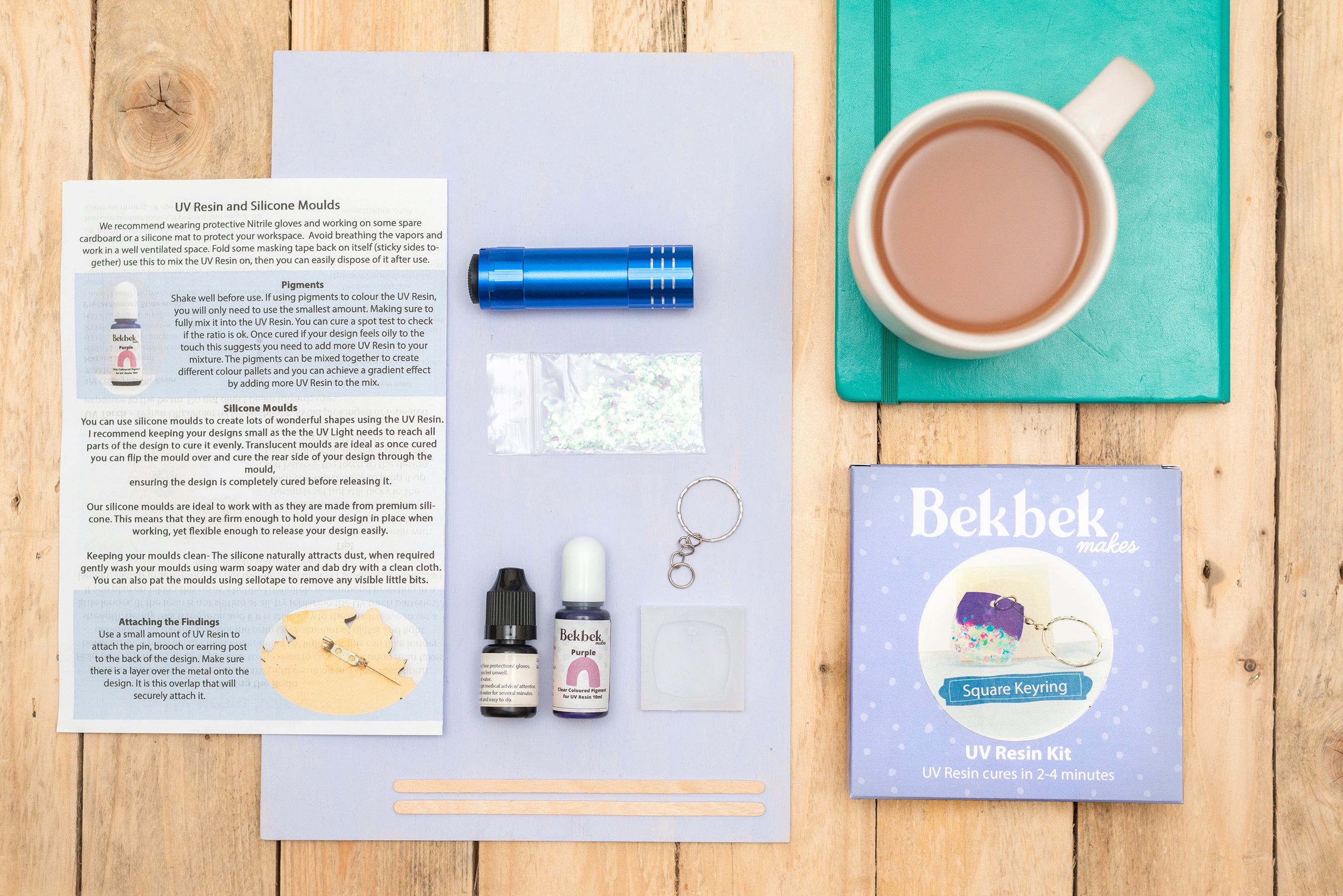 Square Keyring UV Resin Kit