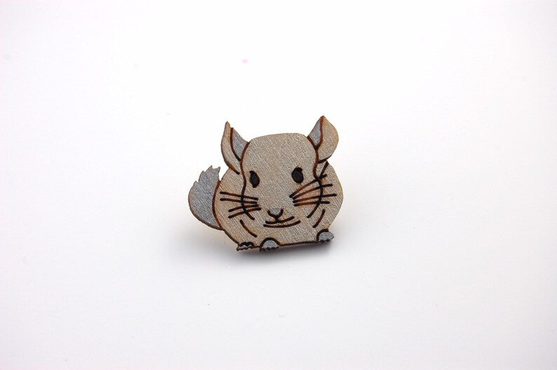 Chinchilla Pin Badge