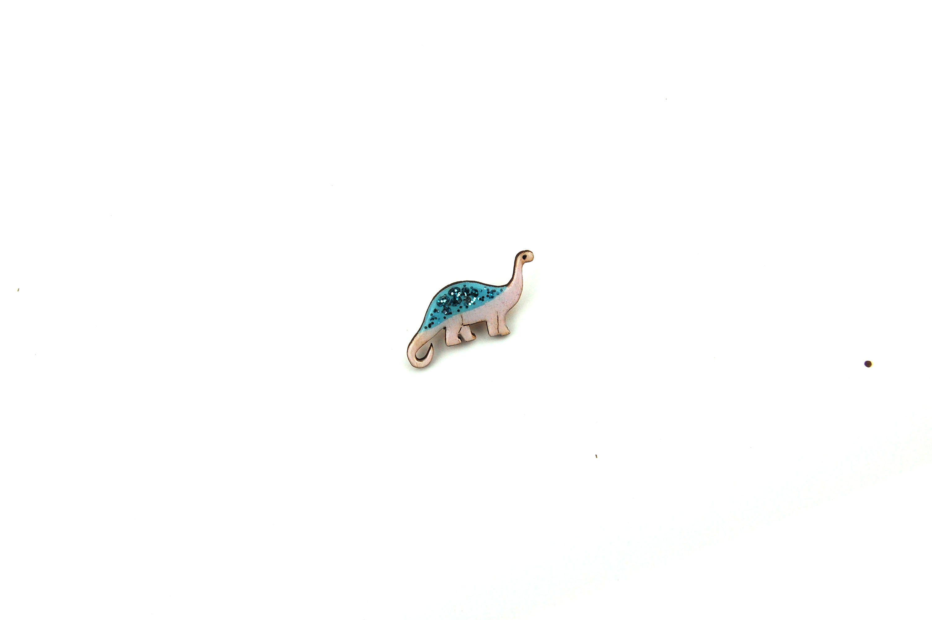Diplodocus Pin Badge - Pastel Purple and Blue