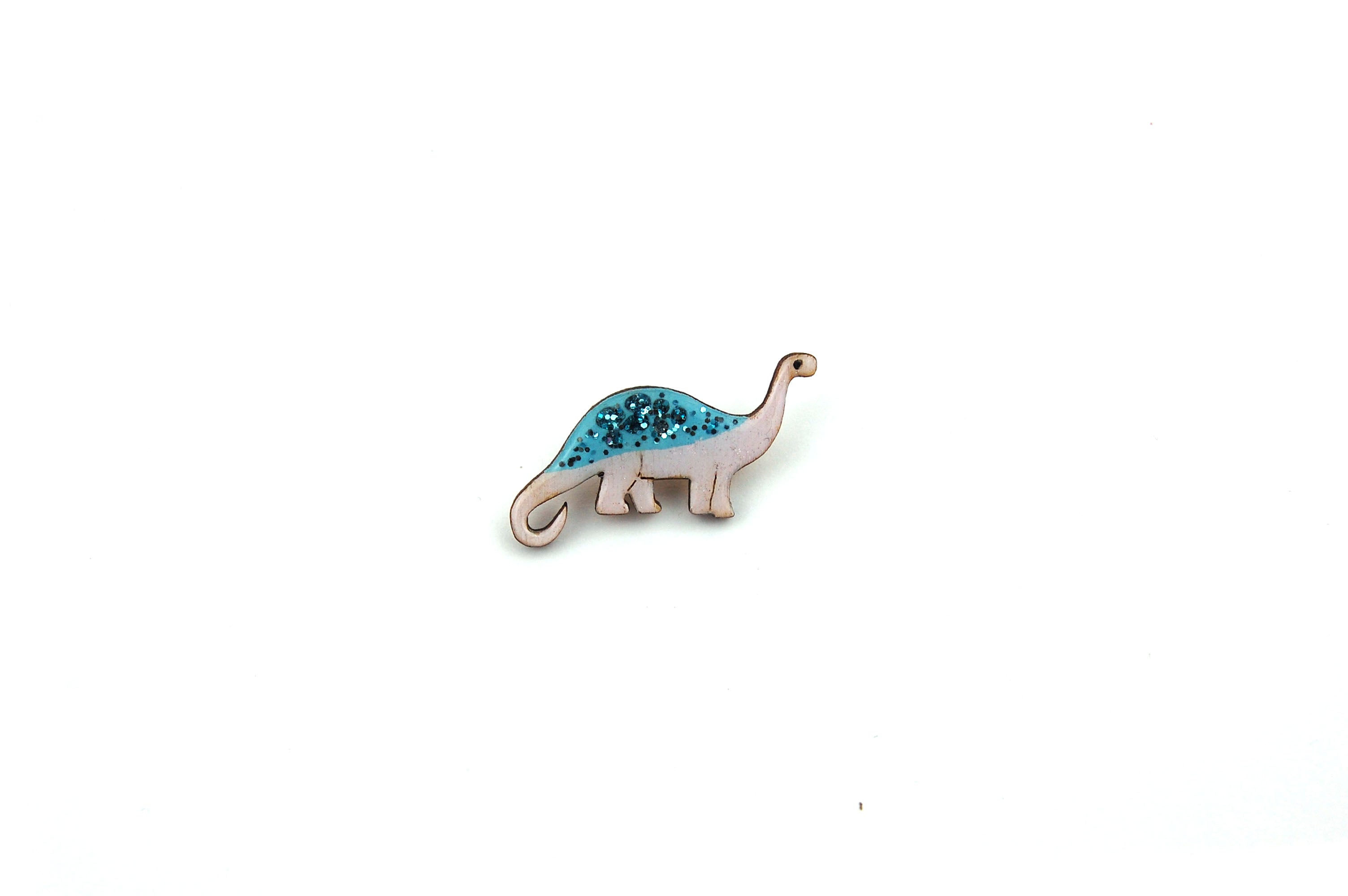 Diplodocus Pin Badge - Pastel Purple and Blue