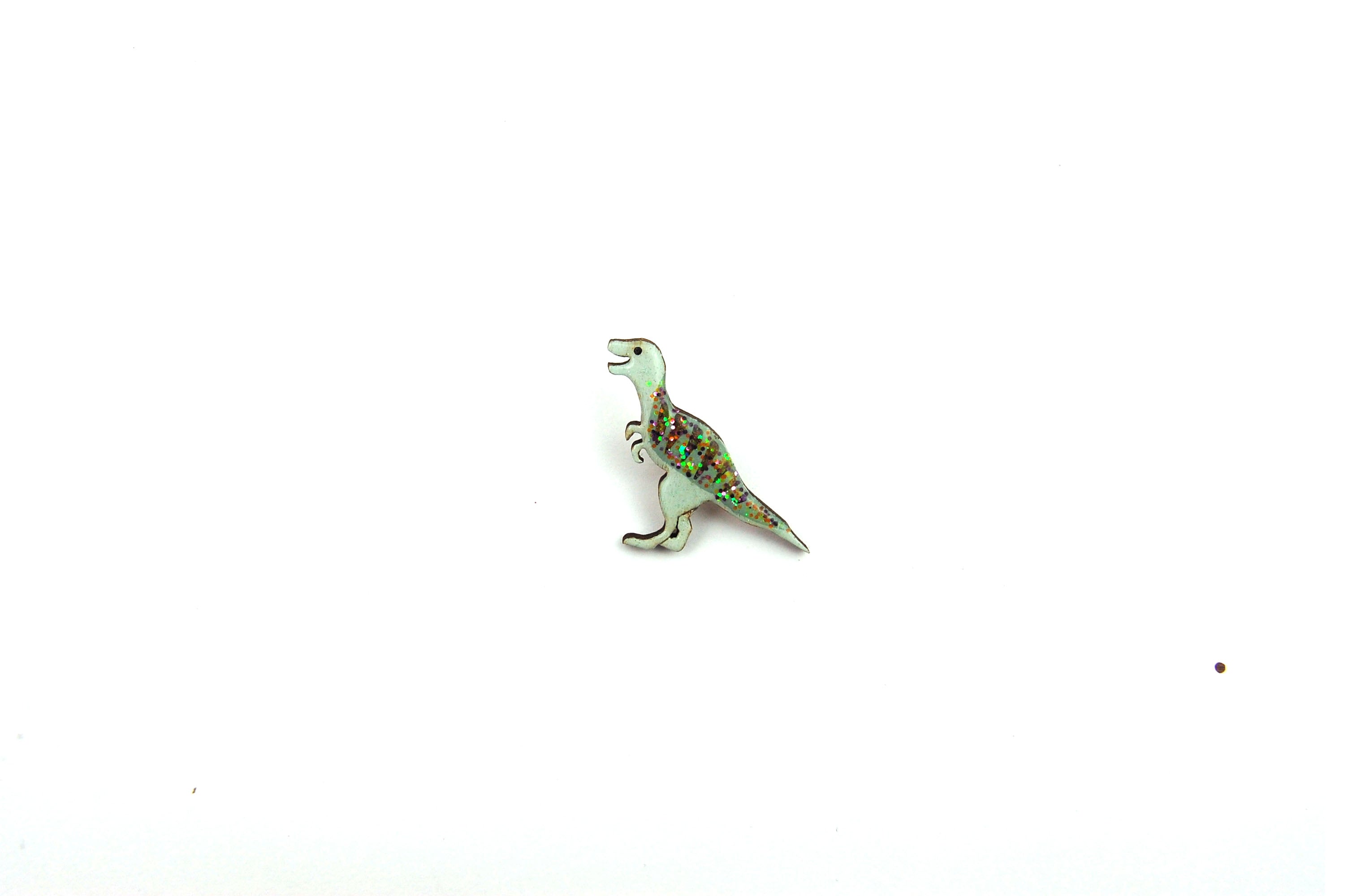 Tyrannosaurus T-Rex Pin Badge - Green